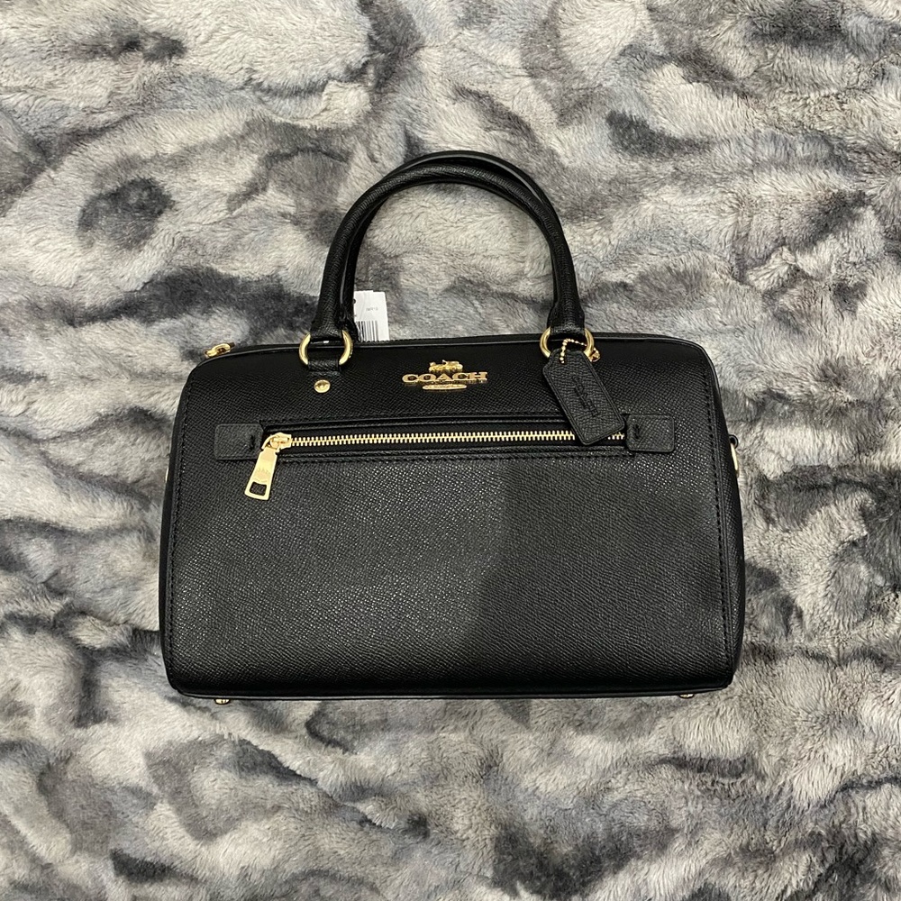 Coach Rowan Satchel With Signature Canvas Detail